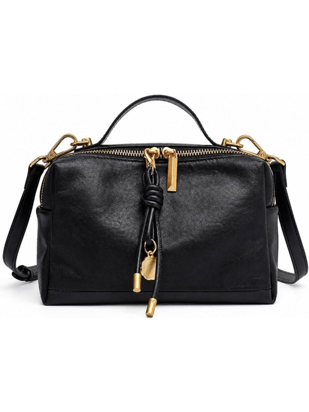 Stylish Small Genuine Leather Crossbody Shoulder Bag for Women - Top Handle